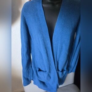Women's Open Front Knit Cardigan Sweater - Blue